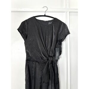 NWT Lulu's S Let Me Entertain You black satin‎ Jumpsut cocktail holiday party